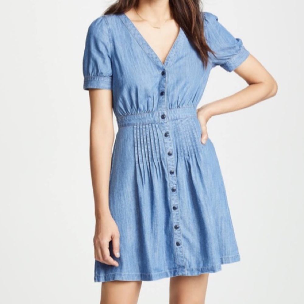 Madewell Chambray Button-Up Dress - 0